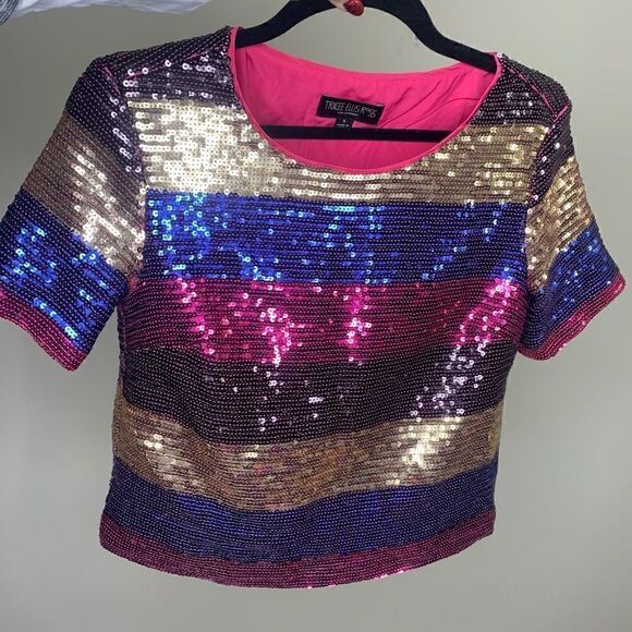 Tracee Ellis Ross Size Small Sequence Top Multicolor (1m1) - Picture 3 of 9